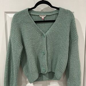 Comfy teal button up sweater